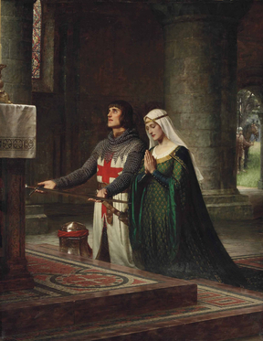 Edmund_Blair_Leighton_-_The_Dedication_1908